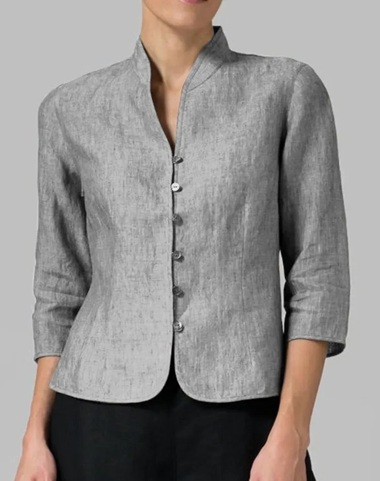 Coat Women Clothes Women Jacket Fashion Jackets for Women Casual Vintage Elegant Spring Autumn Cotton Linen Outerwear Streetwear