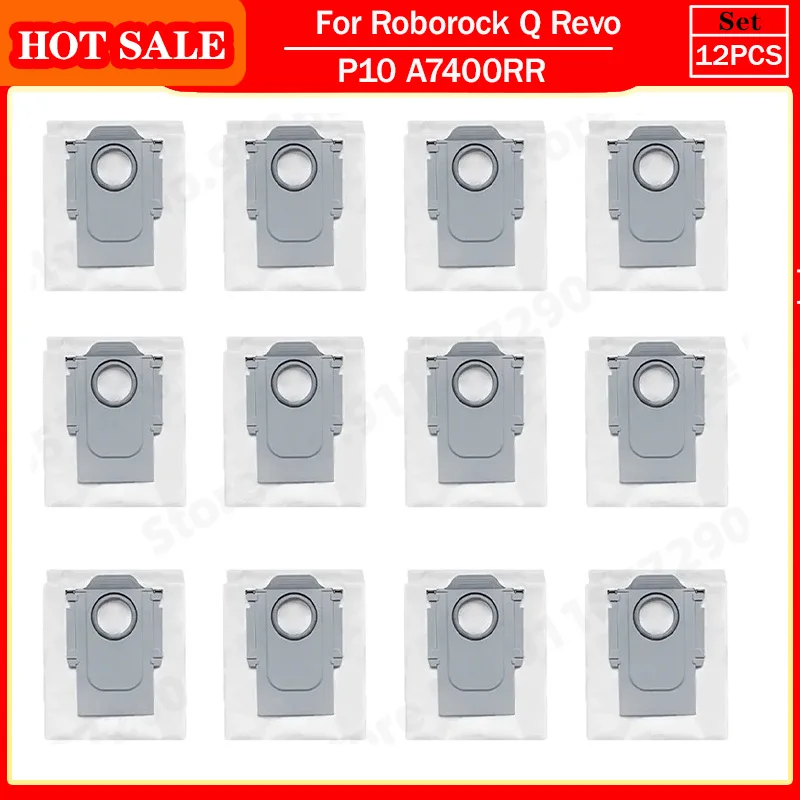 Roborock Vacuum Cleaner Accessories: Main Brush, Side Brush, HEPA Filter, Mop Cloths, Dust Bag
