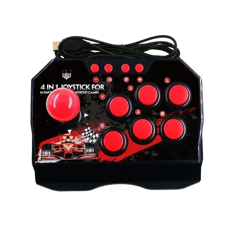 【Hot New Release】 New Gmae Joystick USB Arcade Rocker Game Device Controller Street Fighter Rocker Controller For Nintendo Switch/PS3/ PC/.