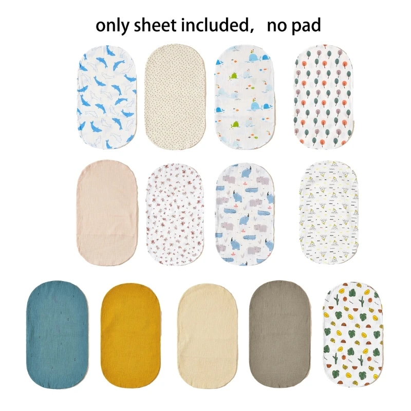 

Baby Changing Basket Sheet Soft Oval Bassinet Mattress Sheet for Basket P31B