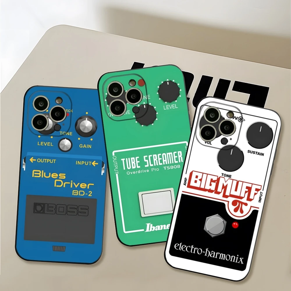 Guitar Pedal Design Shockproof Silicone Phone Case