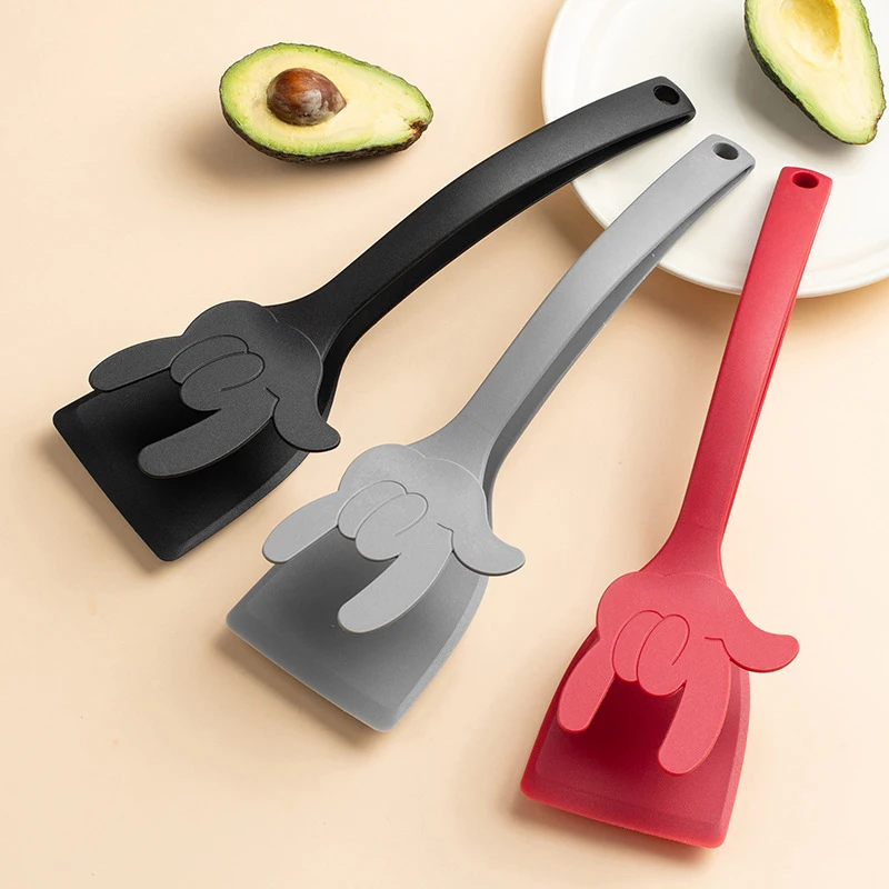2 In 1 Grip Flip Spatula Clamp Egg Pancake Fish French Toast Omelette Making Non Stick Home Kitchen Cooking Turner Tool