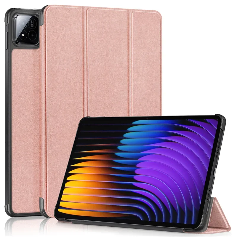 Elegant Trifold Magnetic PU Leather Stand Cover