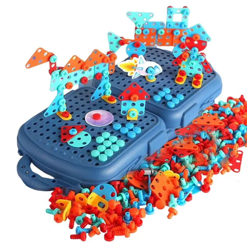 

Kids Drill Set Toy Creative Mosaic Drill Set For Kids STEM Toys Drill Puzzle Toy Building Toys Electric DIY Educational Learning