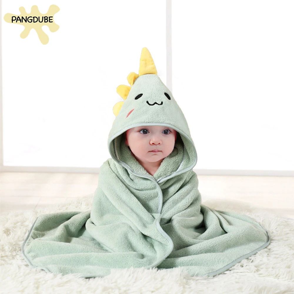 PANGDUBE Asciugamano da bagno per bambini con cappuccio, in velluto corallo, morbido e ad assorbimento rapido, per neonati e bambini, idea regalo