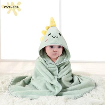 PANGDUBE Asciugamano da bagno per bambini con cappuccio, in velluto corallo, morbido e ad assorbimento rapido, per neonati e bambini, idea regalo