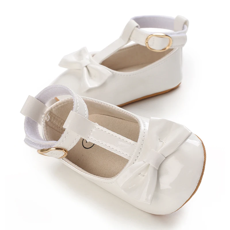 HAIZHIW Fashion PU Leather Baby Princess Shoes Newborn Girls Moccasins Shoes Rubber Sole Prewalker Non-slip Summer First Walkers 5
