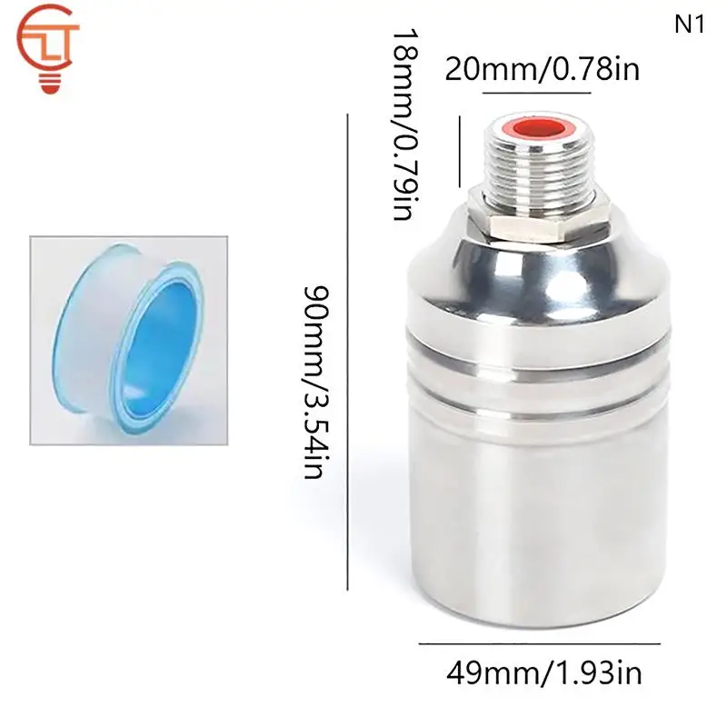 

304 Stainless Steel Float Valve Water Tank 1/2" 4/3" Water Tower Shutoff Valve Floating Ball Valve Automatic Water Level Control