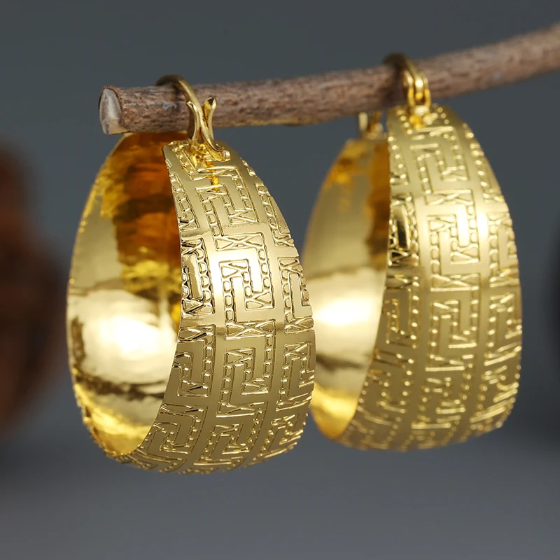 

Hip Hop Geometric Vintage Boho Chic Gold Women's Earrings Pendant, Zinc Alloy Earrings Party Wedding Jewelry Gift