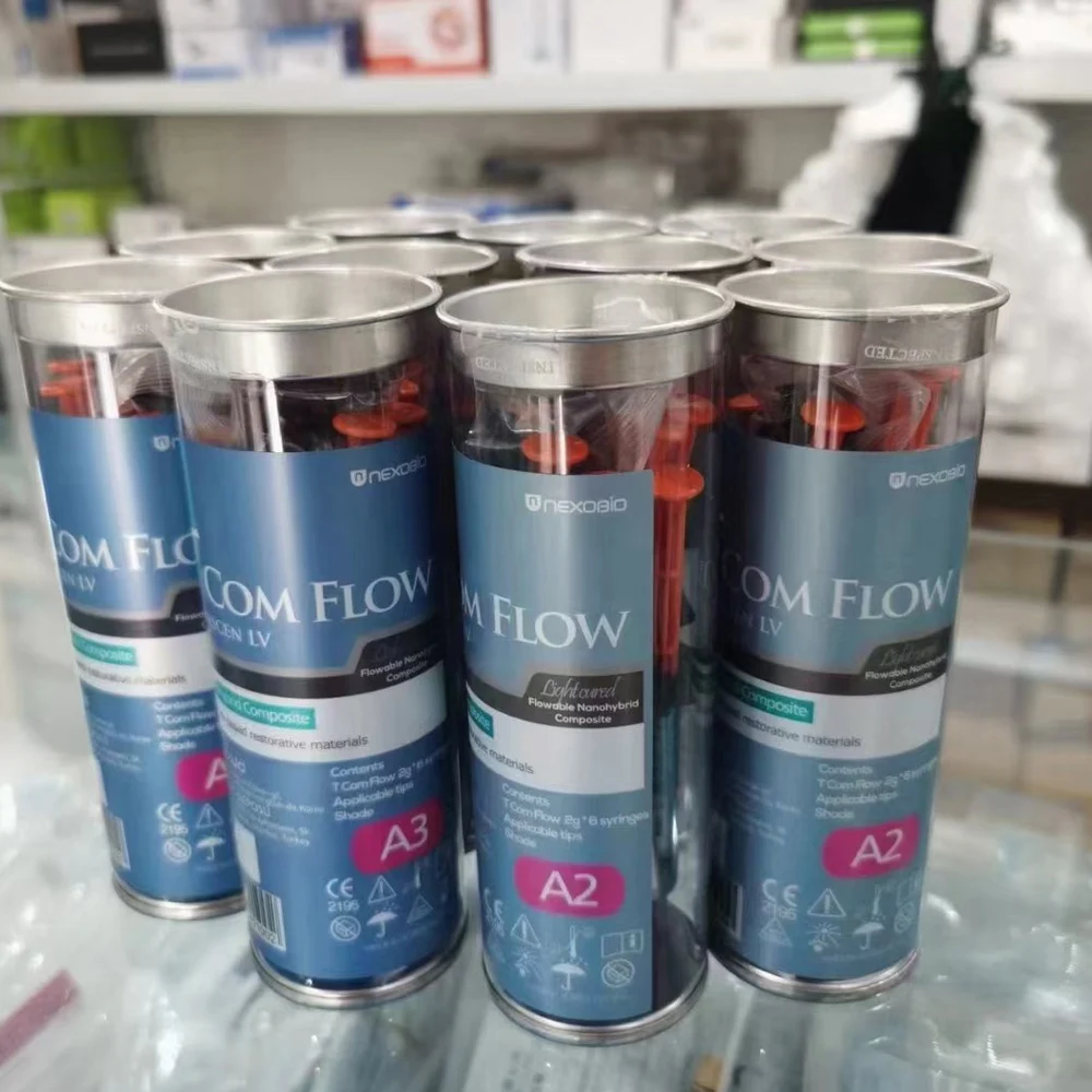 2gx6 Syringes Dental Flowable Filling Restorative Material Nexobio T Com Flow A2 A3 Nano Hybrid Teeh Repair Korean Dentistry