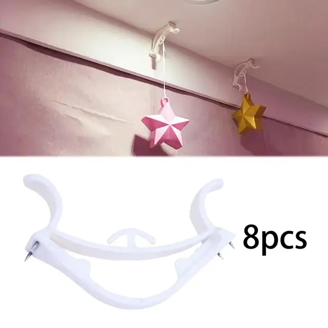 8 db Fal Elasztikus Horog Mennyezetre Szerelt Horgok Újrahasznosítható Segédhorgok - Image 5