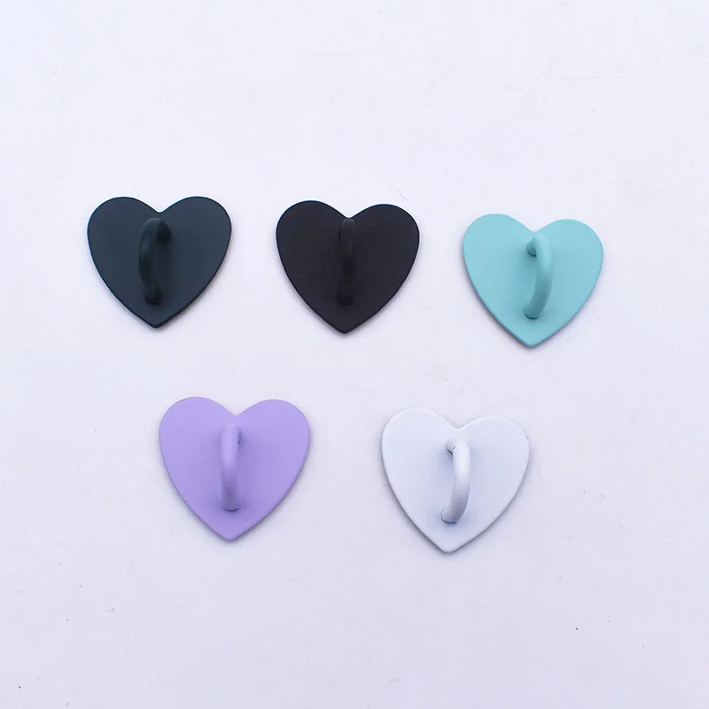 Self adhesive metal heart phone charm holder jewelry accessories 1pc