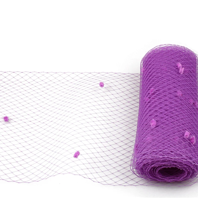 Russian Veiling Birdcage Trim Netting Fabric 25CM*1M For Wedding Millinery Hat Mesh DIY Hair Accessories Net Fabric Material birdcage veil fabric