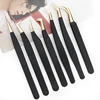 1Pc Anti-static Stainless Steel Eyelashes Tweezers Lashes Extension Supplies Industrial Precision Eyebrow Tweezer Makeup Tools 2