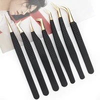 1Pc Anti-static Stainless Steel Eyelashes Tweezers Lashes Extension Supplies Industrial Precision Eyebrow Tweezer Makeup Tools 2