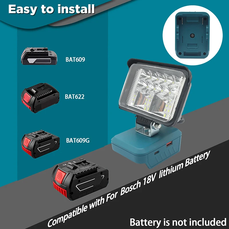 Faretto Da Cantiere A Batteria Bosch Gli 18v-1900 14,4/18v Faretto Led Senza Batteria Cod.0601446400 Online | Vendita Ferramenta