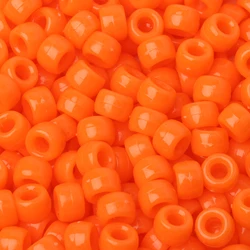 Set of 100 Luminous Acrylic Pony Beads - Large Hole Spacer Beads for DIY Crafts, Jewelry, Bracelets, and Hair Accessories (None Luminous 5)