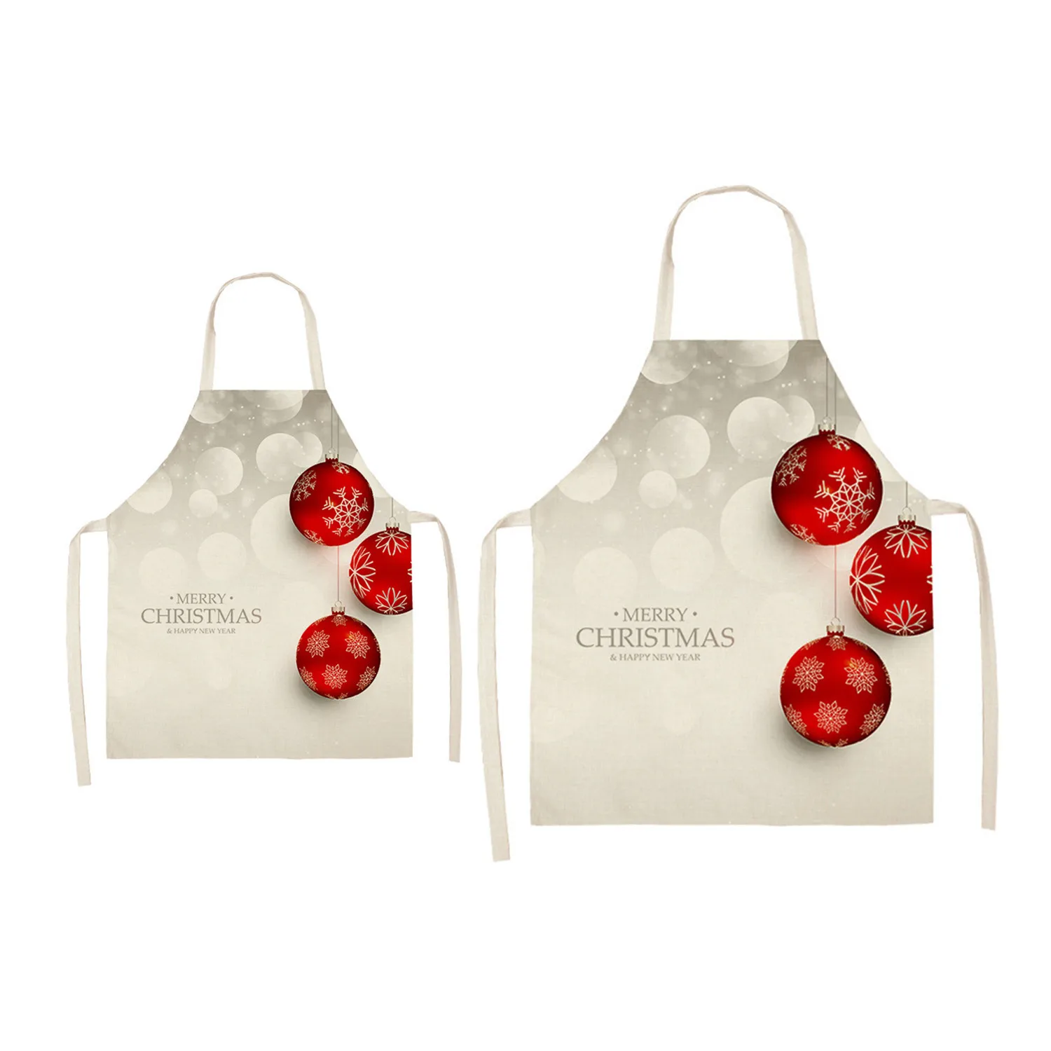

Christmas Santa Cute Family Matching Apron Dad and Me Pinafore Kid Drawing DIY Boy Men Couple Kitchen Waterproof Baking Apron