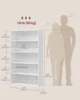 VASAGLE Bookshelf, 30 Inches Wide, 5-Tier Open Bookcase with Adjustable Storage Shelves, Floor Standing Unit 6