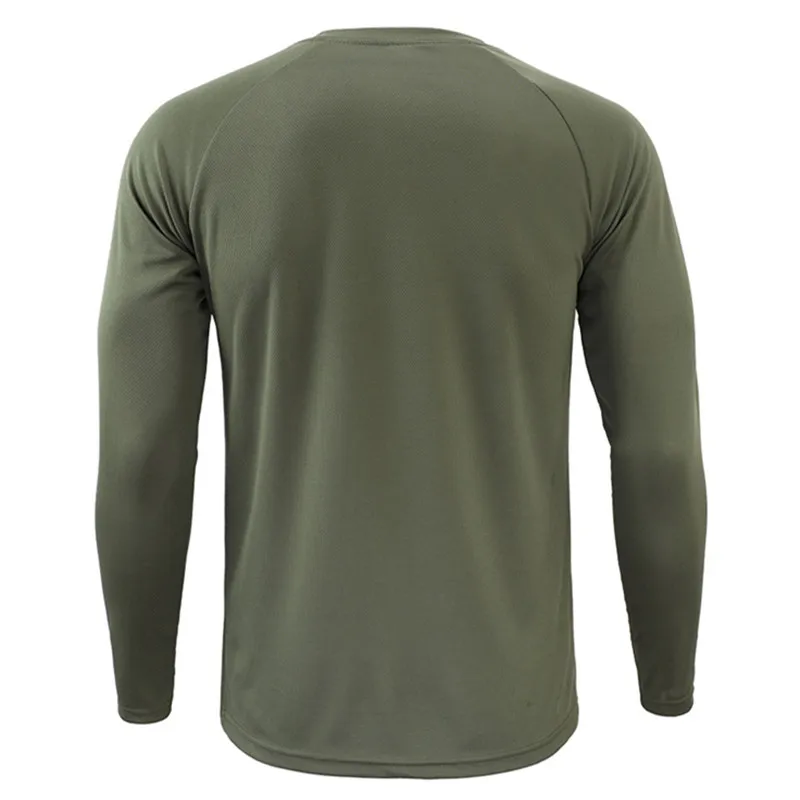 Outdoor Hiking Camping Tactical Men Breathable Quick Dry Long Sleeve T Shirt Military Camouflage Combat Fitness sport t shirt long sleeve t shirt
