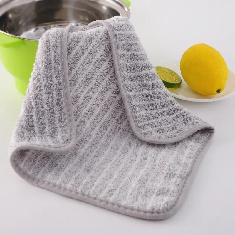 thumbnail image 1 of Paño de limpieza de carbón de bambú a rayas de estilo japonés, paño para lavar platos de cocina para el hogar, toalla de limpieza que suelta pelo, venta al por mayor, 1 of 5