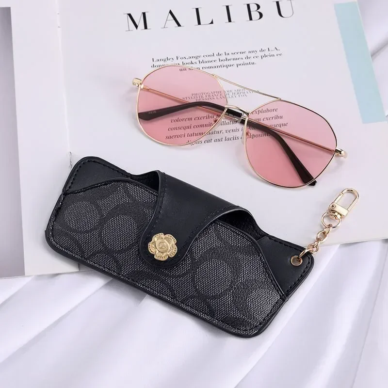 Portable Glasses Case Myopia Glasses Sunglasses Storage Bag Protective Cover Sunglasses Bag for Daily and Travel With Keychain