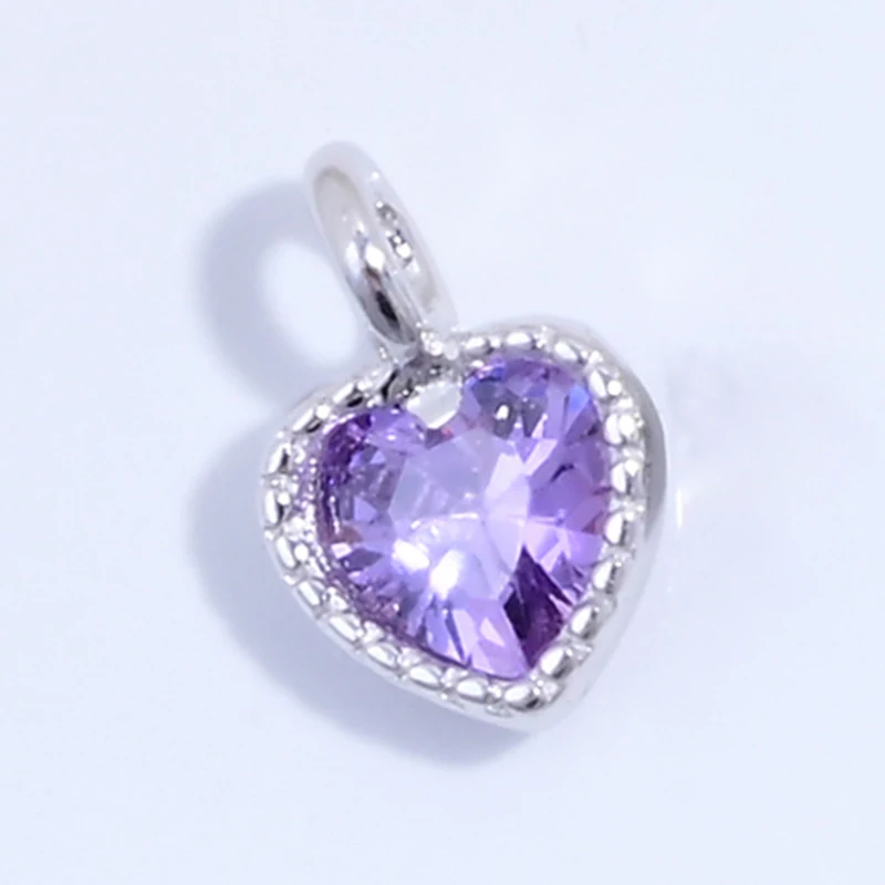 Sterling Silver Mini Heart Charm for DIY Jewelry Accessories