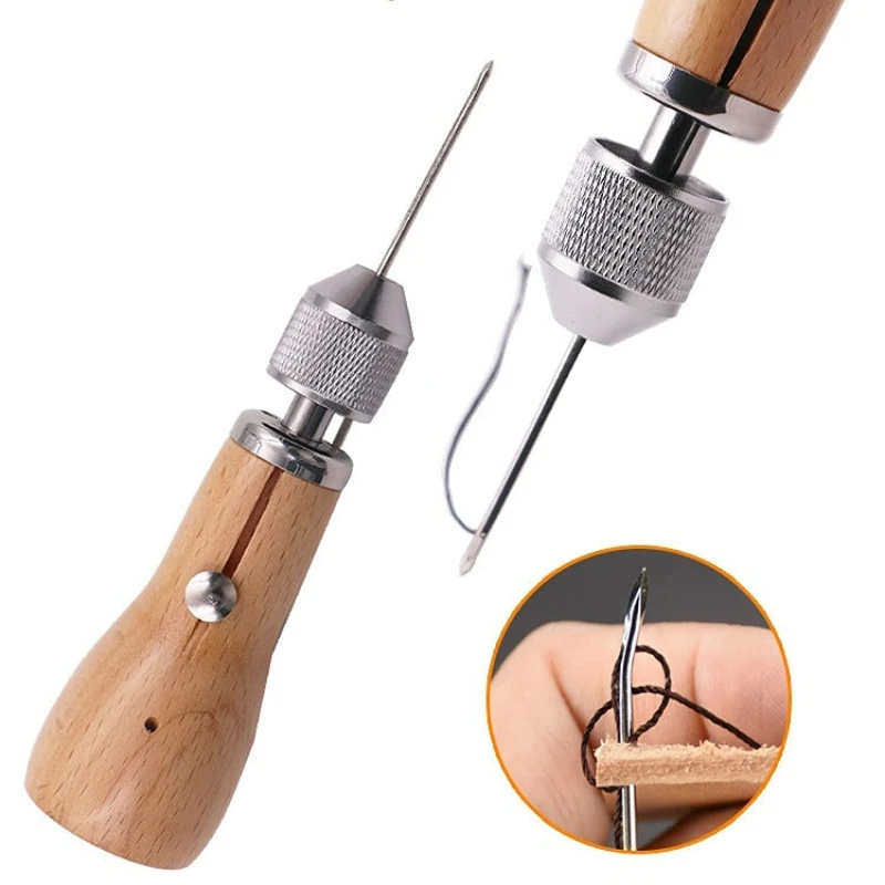 Leather Sewing Tool DIY Leather Hand Stitcher Waxed Thread Belt Strips Shoemaker