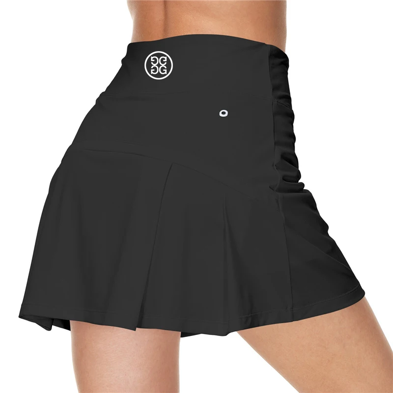 - Women's sports tennis skirt, golf skirt, fitness shorts, quick drying sports shorts, sports running high waisted yoga shorts