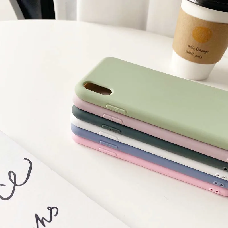 Elegant Soft Silicon Shockproof Phone Case - Fashion Candy Colors Back Cover Shell