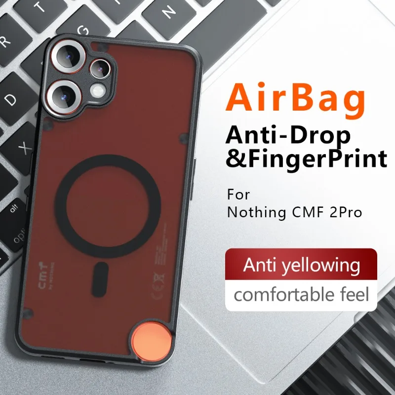MagSafe Matte Magnetic Shockproof Hard Bumper Case with Wireless Charging Compatibility