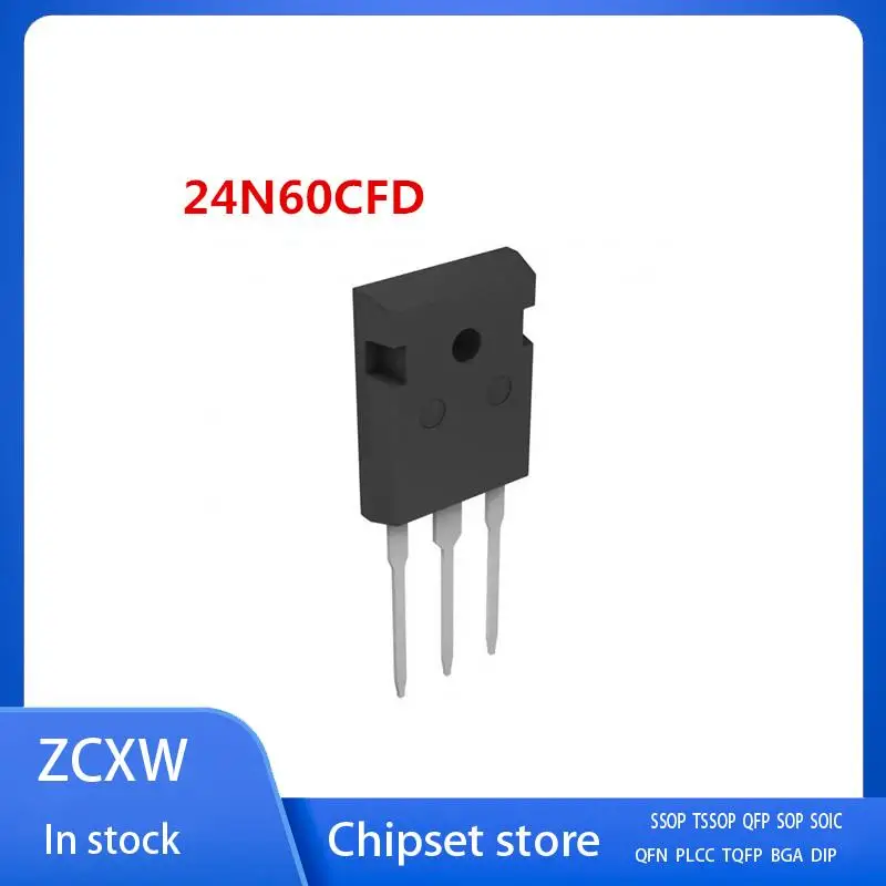 

10PCS/LOT SPW24N60C3 SPW24N60CFD 24N60CFD TO-247 24A 600V MOSFET