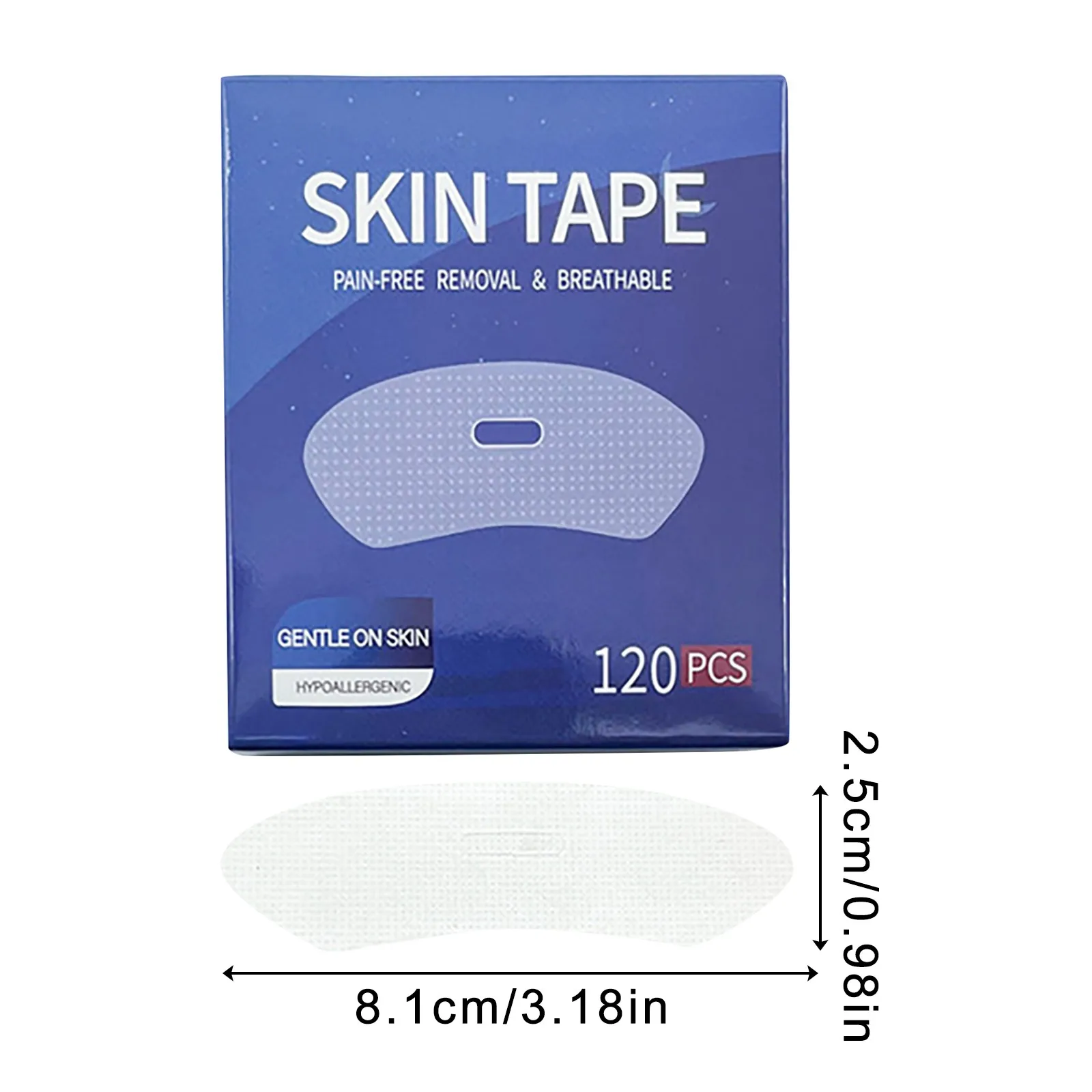 Sleep Oral Tape 120-Pack Hypoallergenic Latex Free Silicone