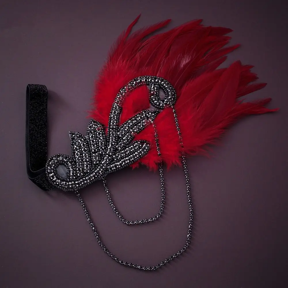 Accessori per capelli con piume e paillettes da donna Danza