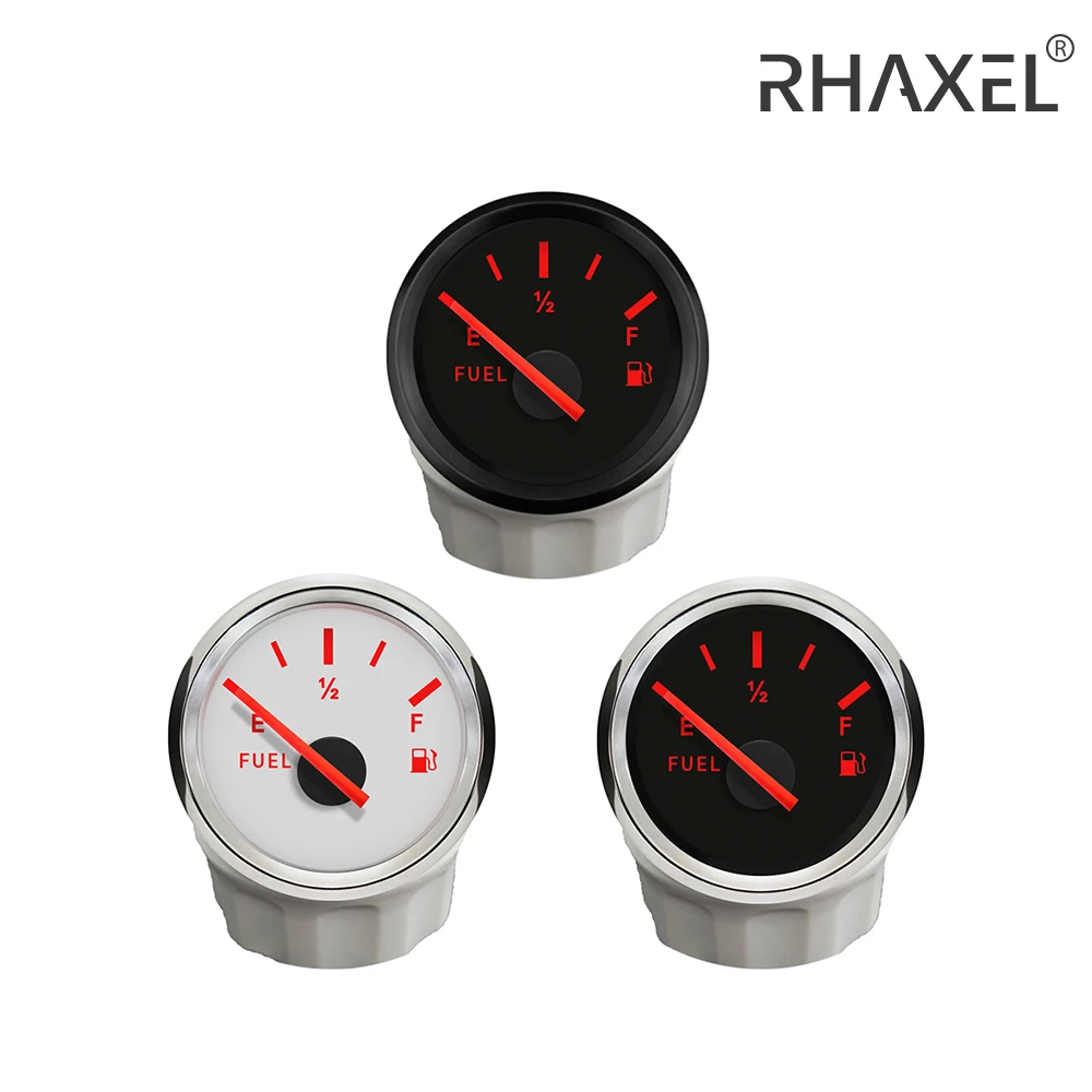 RHAXEL 방수 연료 레벨 계량기 신호, 적색 백라이트 레벨 센서 포함, 52mm, 0-190ohm, 240-33ohm, 600mm, 700mm, 800mm, 900mm