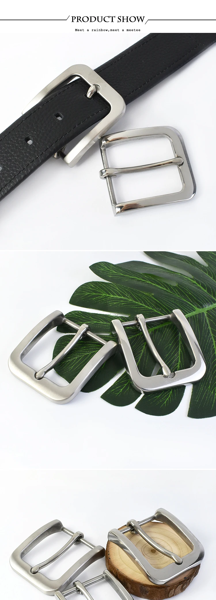 1Pc 35/40mm Stainless Steel Man Belt Buckle for 33/38cm Waistband Head Men Jeans Pin Clasp Belts DIY Leather Crafts Accessories