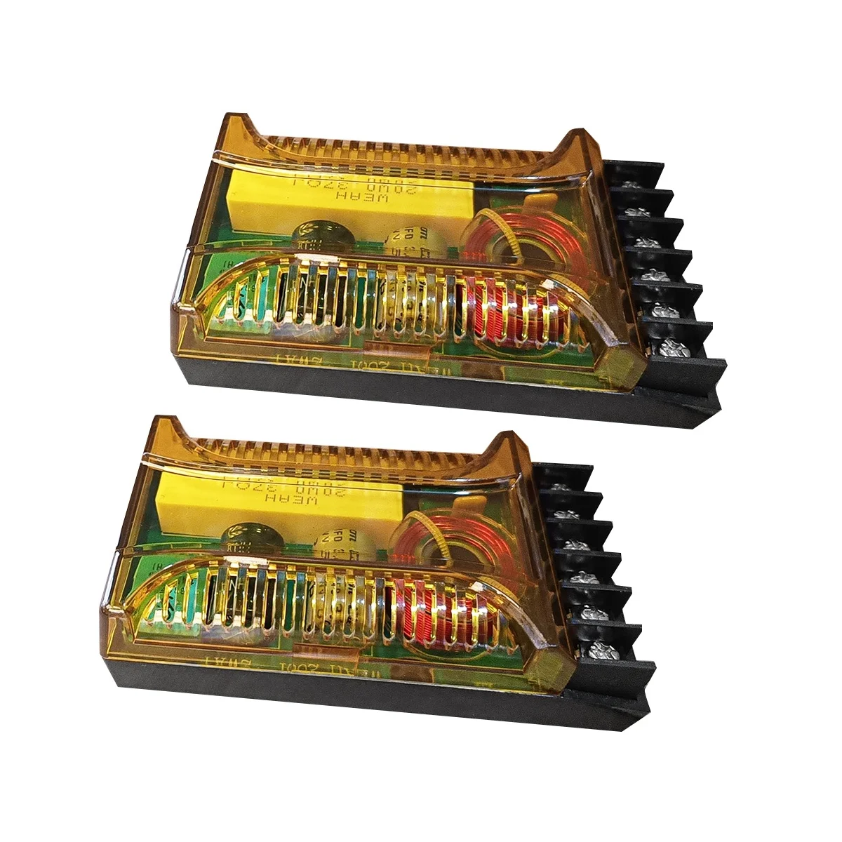 

2 Way Crossover for Speaker, WEAH-2001 2Pcs Speaker Frequency Divider Speakers 2 Crossover Divider Crossover