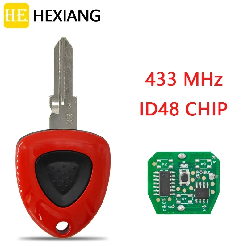 

Автомобильный Дистанционный ключ HE Xiang для Ferrari ID48 Chip 433 MHz Auto Smart