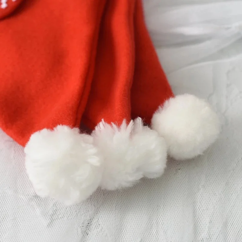 LED Christmas Hats Light Up Cap Santa Claus Hat Snowman Elk Xmas Hat Adult Kids New Year Festive Holiday Party Supplies Christmas Beanie Hat