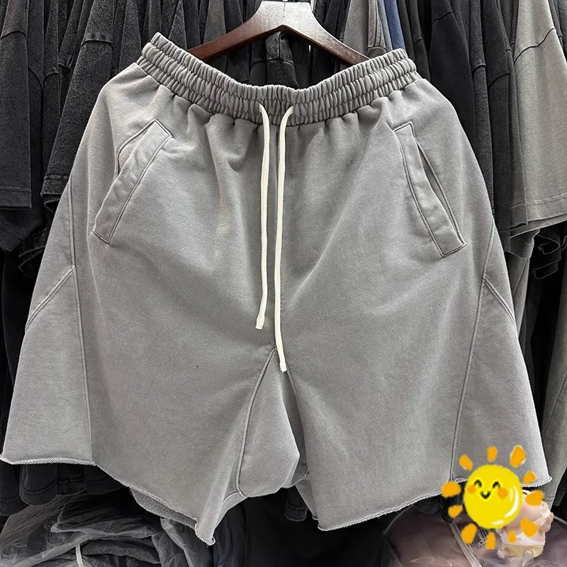 

Шорты 24SS мужские/женские с несколькими прошивками, уличная одежда, штаны из плотного материала с карманами, с интегрированной задней частью