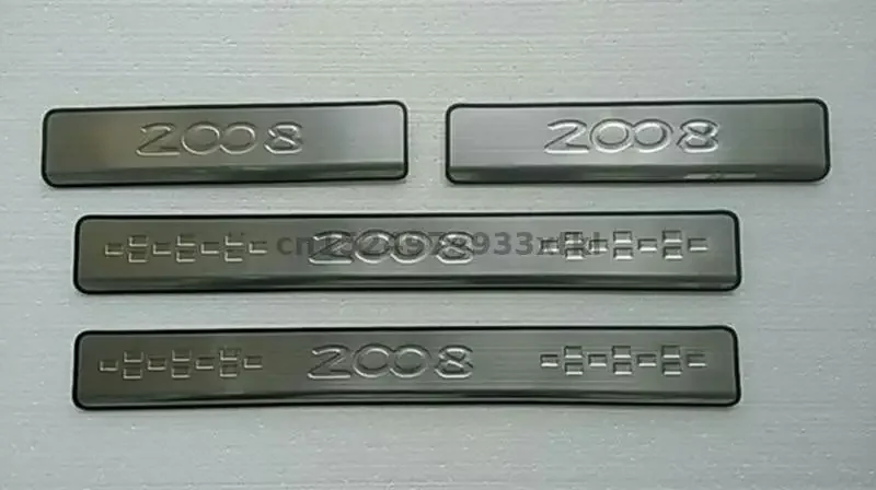 

For Peugeot 2008 2014-2019 Styling Hoge Kwaliteit Roestvrij Staal Scuff Plate/instaplijsten Car Accessoires