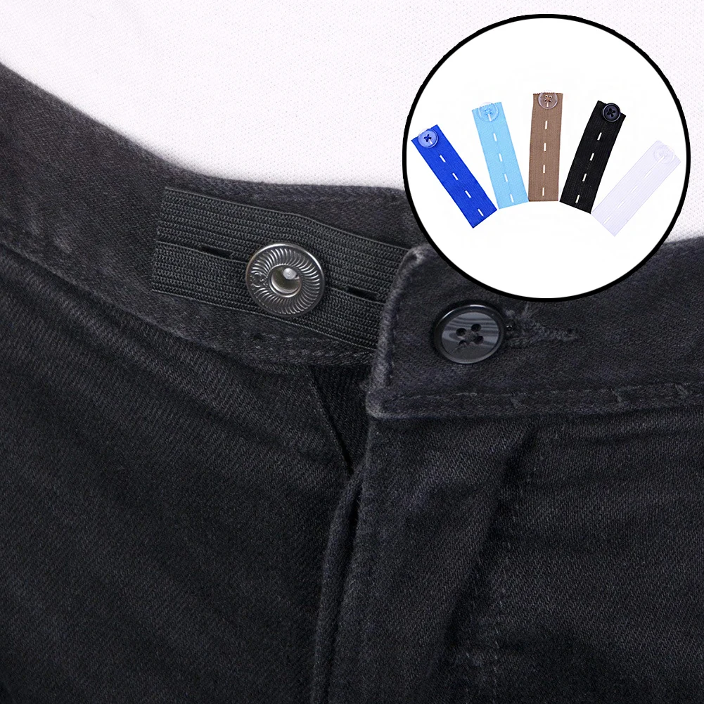 5Pcs Pregnancy Adjustable Extender Waist Band Pants Jeans Elastic Waistband  Belt with Extend Button Garment Accessories - AliExpress