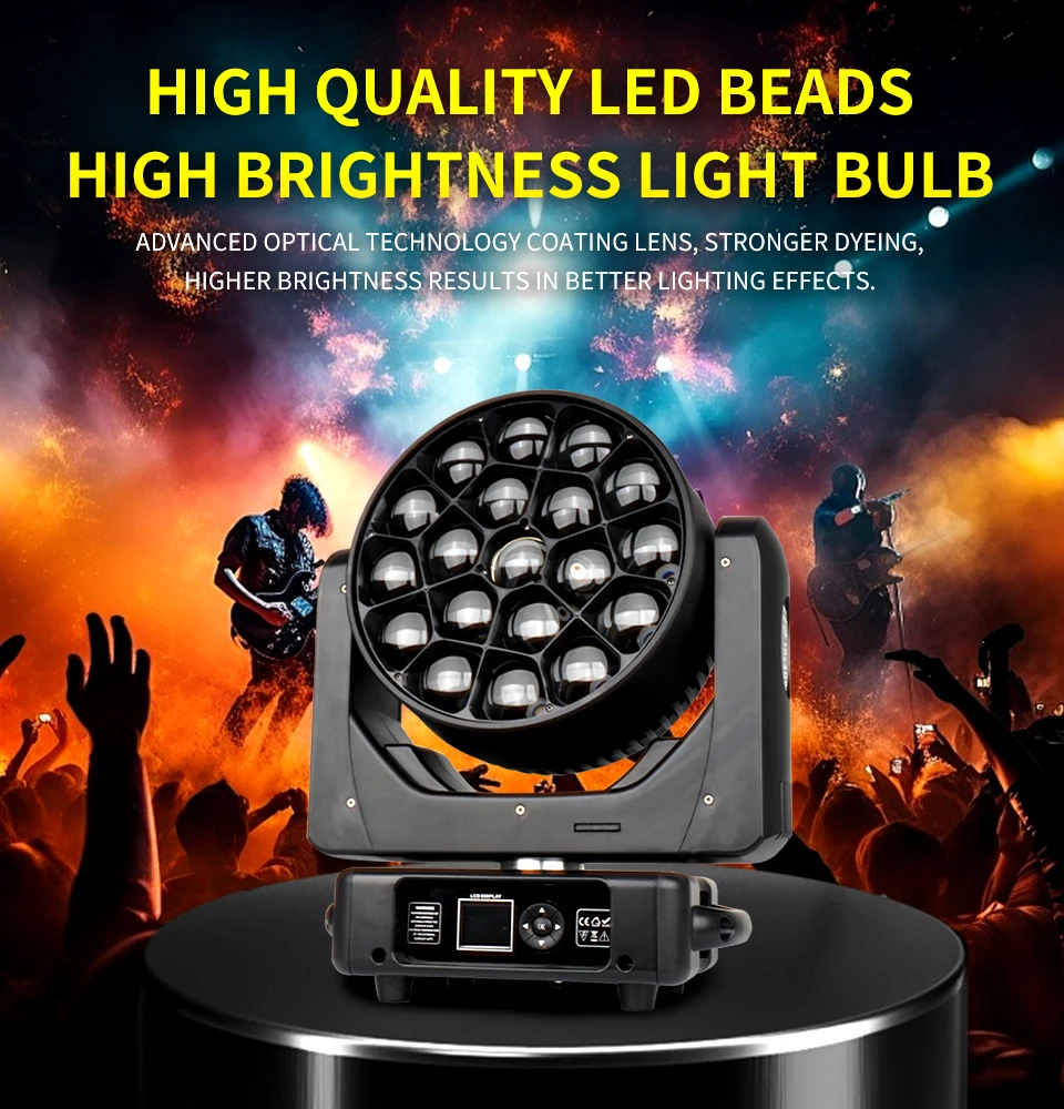 19x40W Bee Eyes RGBW 4in1 Zoom Wash Moving Head Light Led Wash Beam Moving Head