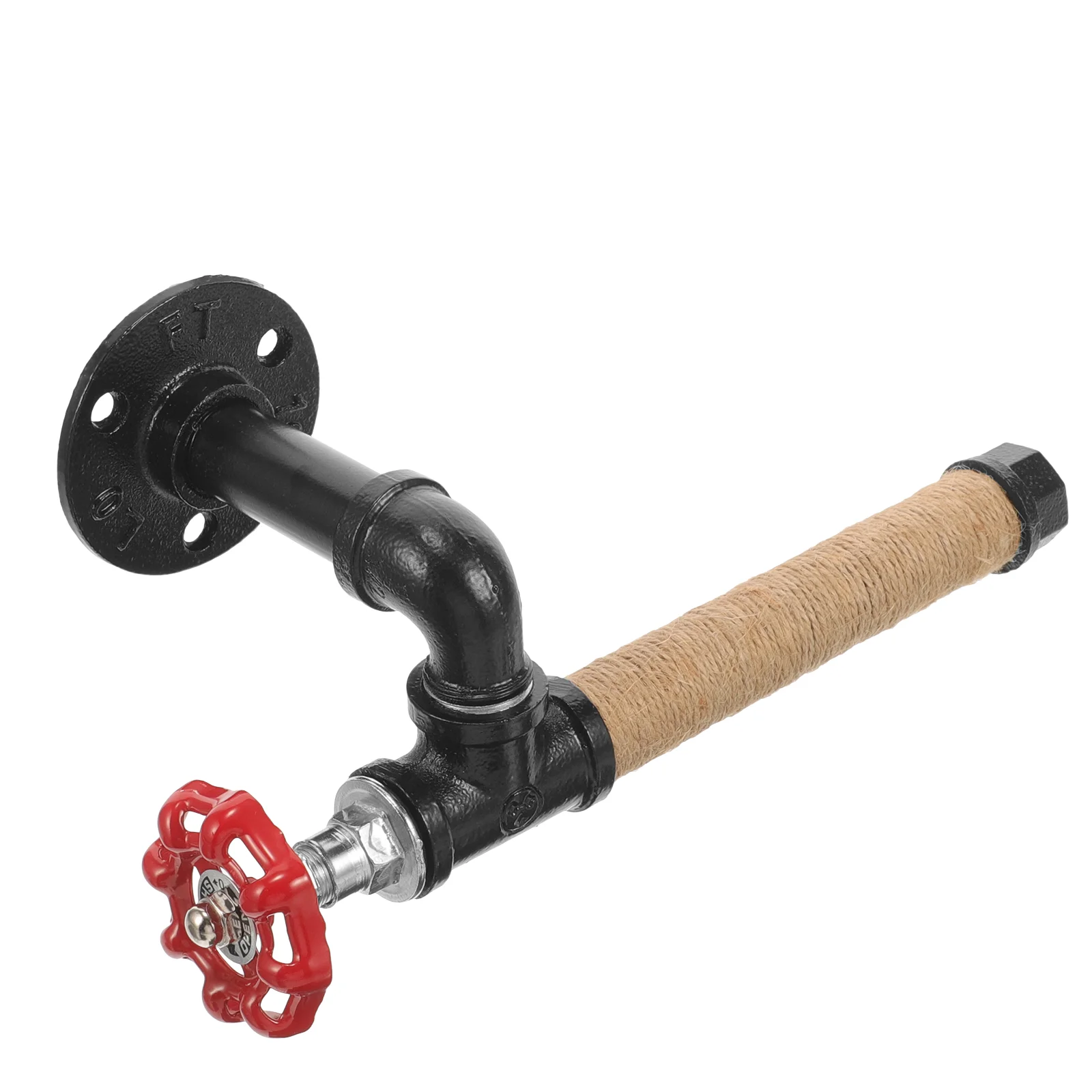 Diy Iron Pipe Wall Mount Paper Towel Holder Multipurpose Roll Shelf Tissue Dispenser Bathroom Fixture Storage Rack