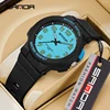 SANDA 6123 Fashion and Leisure Student Quartz Watch Silicone Strap Sports Waterproof Design Soft Children's Quartz Watch