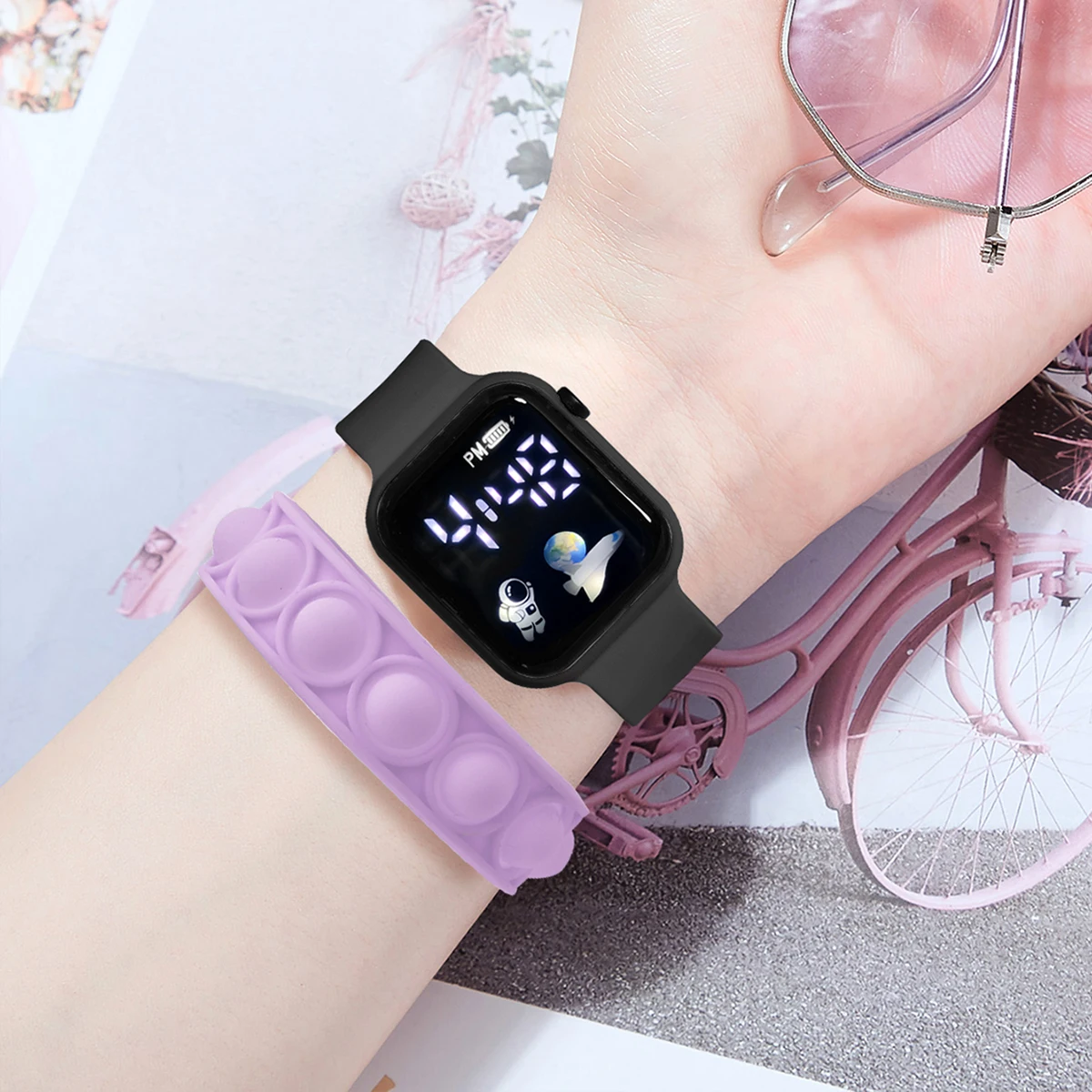 ساعة رياضية إلكترونية للأطفال ، سوار بسيط وعصري ،...