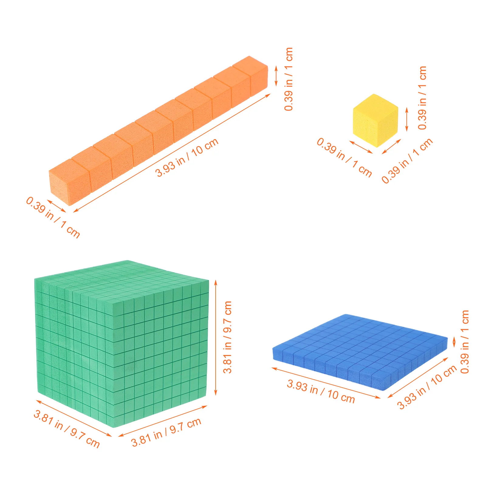 126pcs/Set Math Counting Cube Connector Building Toy Foam Blocks Learning Children Stack Toys Educational Learning Counting Toy 3