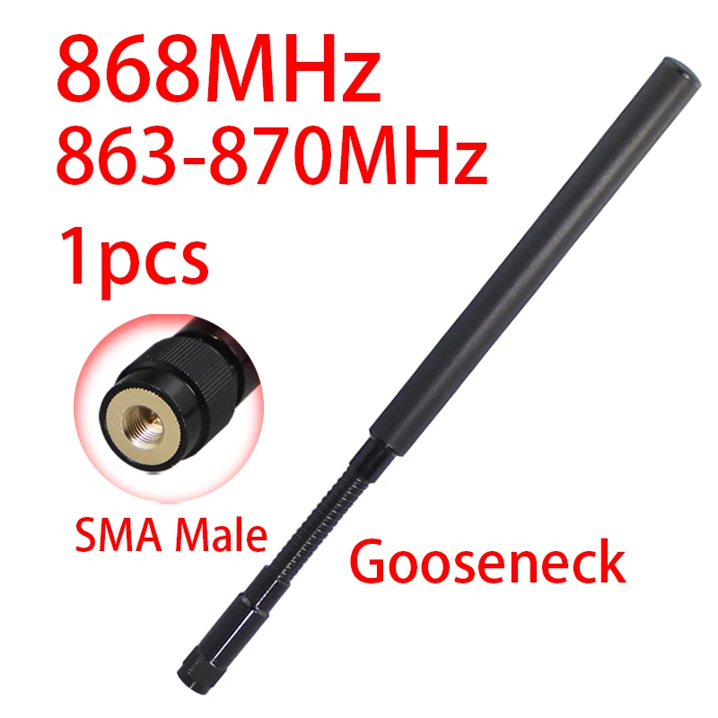 LoRa 868MHz 915MHz 전술용 구즈넥 안테나(메쉬태스틱 개인용 군인 휴대 단말기용, 충돌 방지 기능 포함)