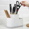 Multifunction Cutlery Drainer and Organizer Knife Holder Utensils Holder Caddy for Countertop Chopsticks Spoon Kitchen Organizer 4
