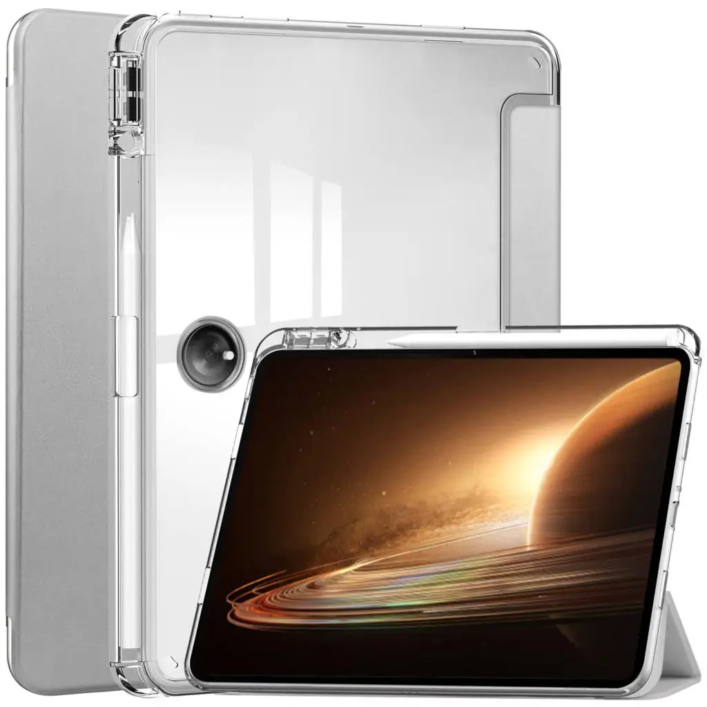 

Подставка для OPPO Pad 2 2023 11,61 дюйма, модель OPD2201 с функцией режима сна/пробуждения, чехол-держатель для ручки, Противоударная прозрачная задняя крышка